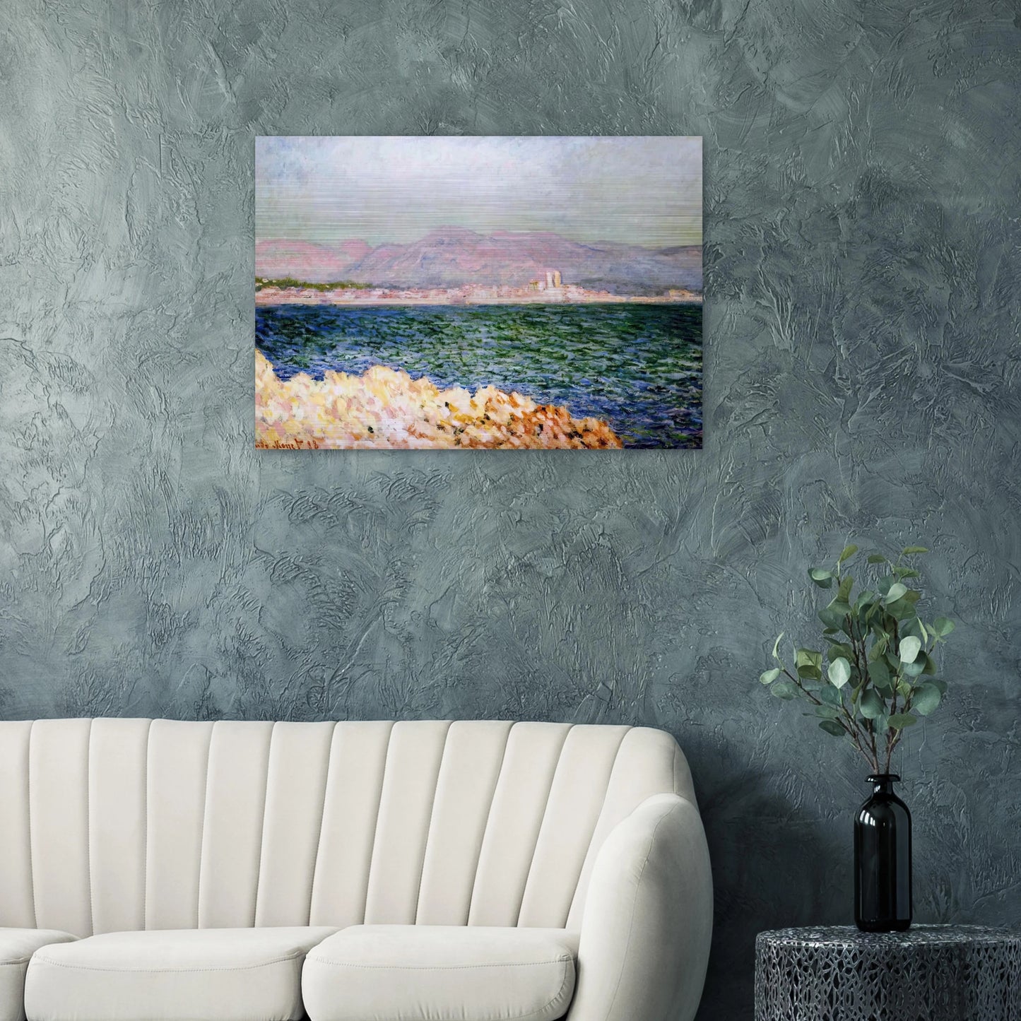 The Gulf of Antibes - claude monet Brushed Aluminum Print - 70x100 cm / 28x40 inches | claude monet Aluminum Print | claude monet Prints