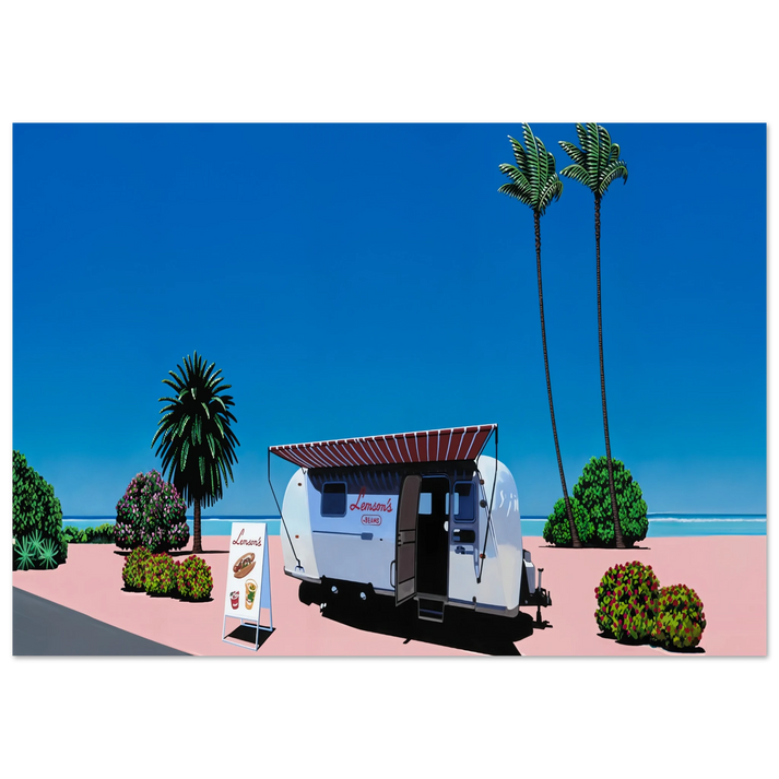Hiroshi Nagai - Lemson's Beams Wall Art - 21x29.7 cm / 8x12" - Premium Wooden Framed Poster With Fine Art Paper - Wood frame