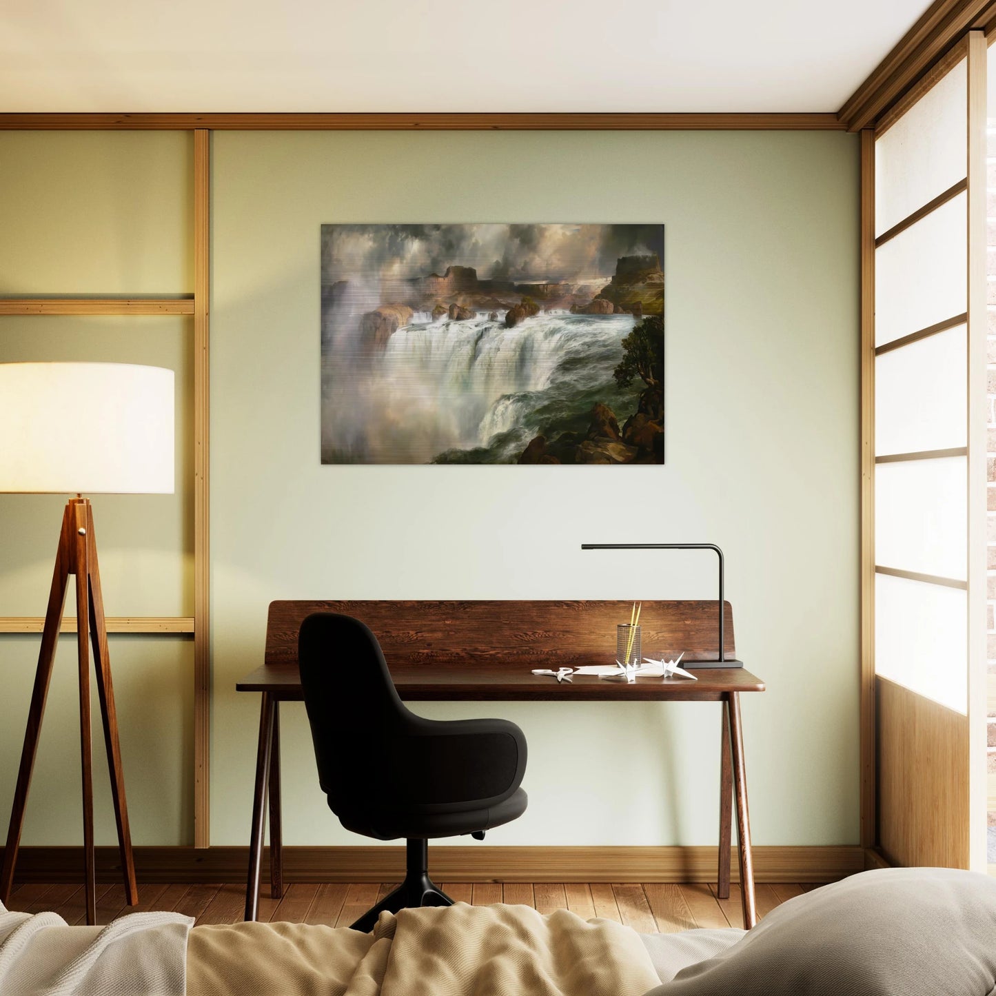 Shenandoah River - Thomas Moran Brushed Aluminum Print - 70x100 cm / 28x40 inches | Thomas Moran Aluminum Print | Thomas Moran Prints