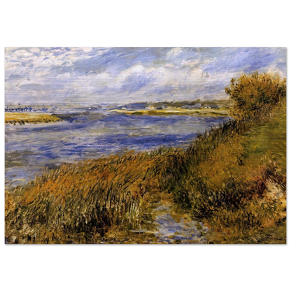 The Banks of the Seine at Champrosay - Pierre-Auguste Renoir Brushed Aluminum Print - 70x100 cm / 28x40 inches | Pierre-Auguste Renoir Aluminum Print | Pierre-Auguste Renoir Prints