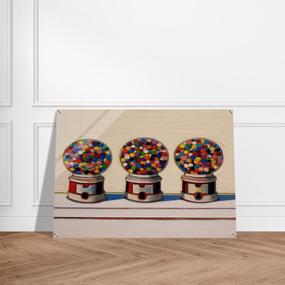 Three Machines - 1963 - Wayne Thiebaud Acrylic Print - 70x100 cm / 28x40″ inches