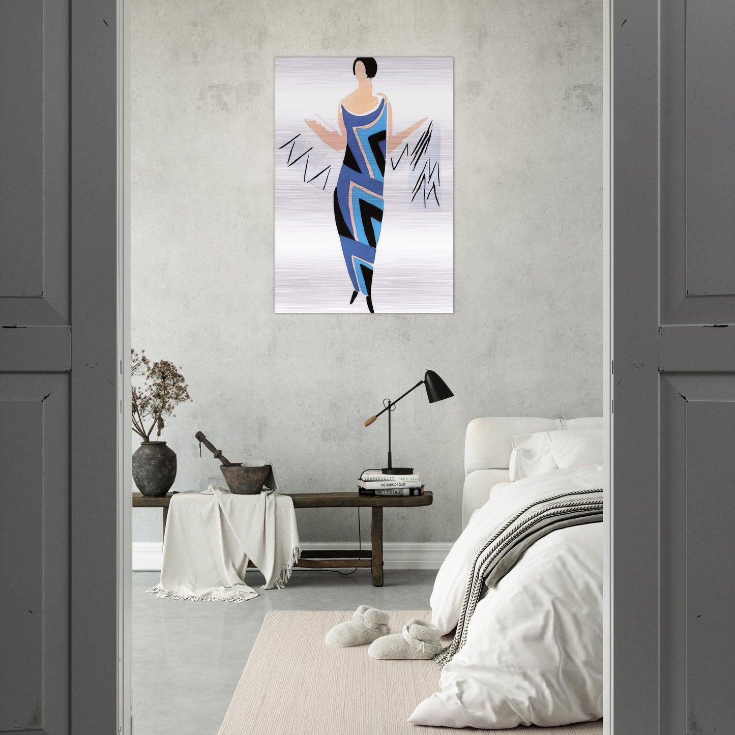 FASHION ILLUSTRATION 4 - Sonia Delaunay Brushed Aluminum Print - 70x100 cm / 28x40 inches | Sonia Delaunay Aluminum Print | Sonia Delaunay Prints