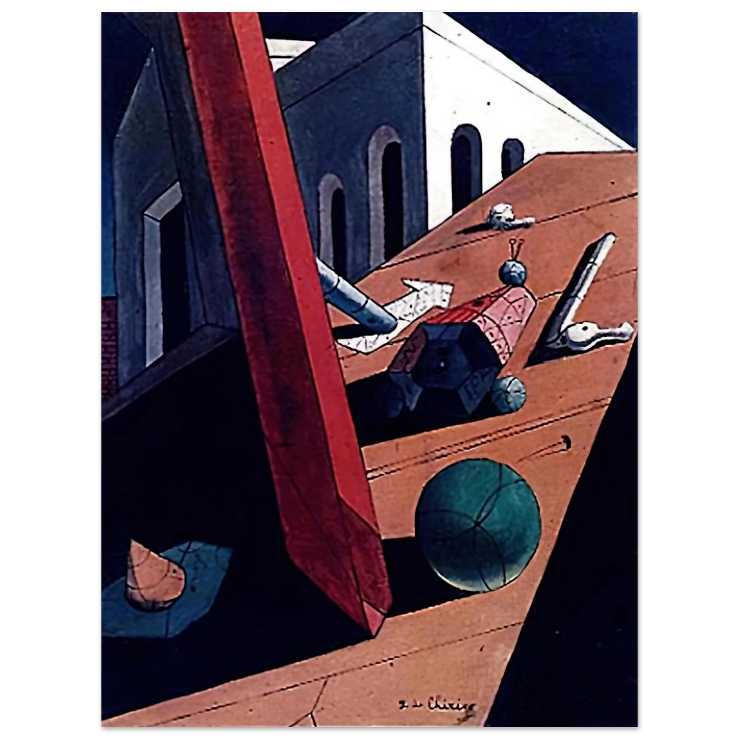 Giorgio de Chirico - THE EVIL GENIUS OF A KING 1915  75x100 cm / 30x40inches Fine Art Poster