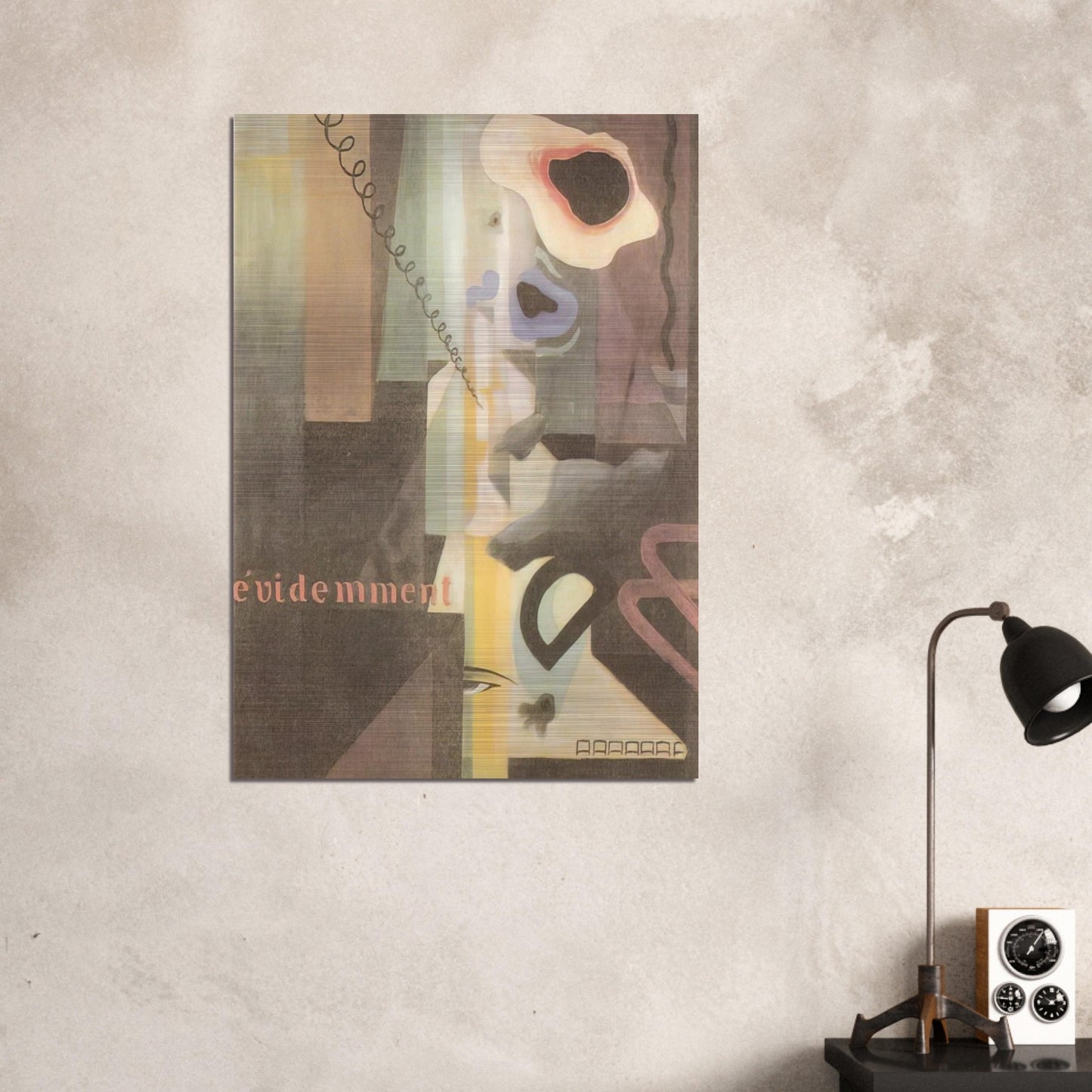 Composizione Paesaggio Dada n. 3 o n. 2 - 1921 - Julius Evola Brushed Aluminum Print - 70x100 cm / 28x40 inches | Julius Evola Aluminum Print | Julius Evola Prints