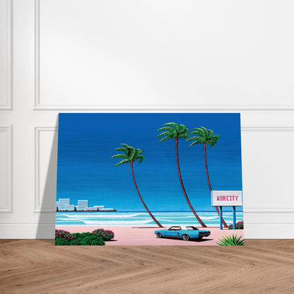 Light Mellow Sealine - Hiroshi Nagai Brushed Aluminum Print - 70x100 cm / 28x40 inches | Hiroshi Nagai Aluminum Print | Hiroshi Nagai Prints