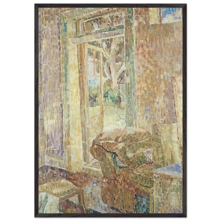 Door into the garden - 1947 - Grace Cossington Smith 70x100 cm / 28x40 inches Framed Art Print – Black Wooden Frame