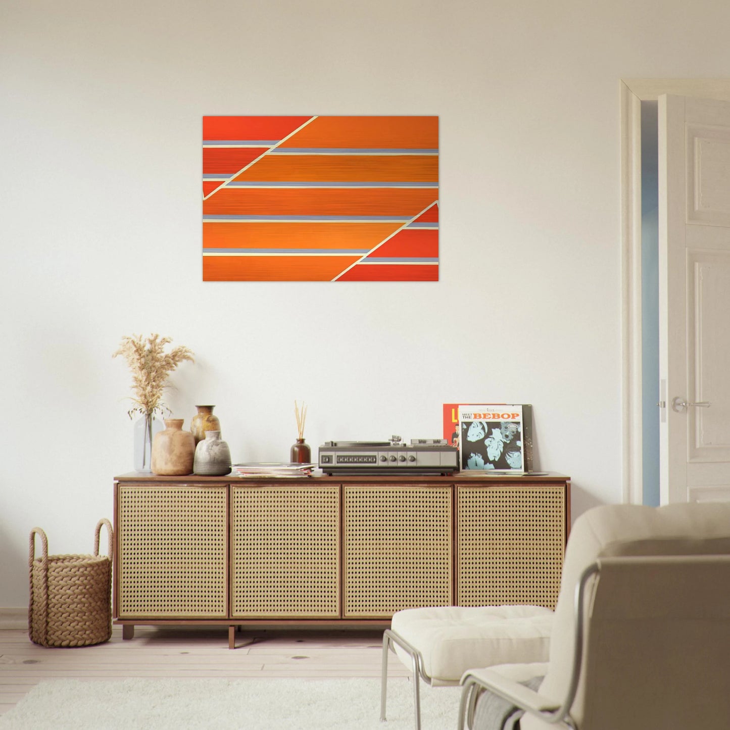 Orange Time - 1965 - Larry Zox Brushed Aluminum Print - 70x100 cm / 28x40 inches | Larry Zox Aluminum Print | Larry Zox Prints