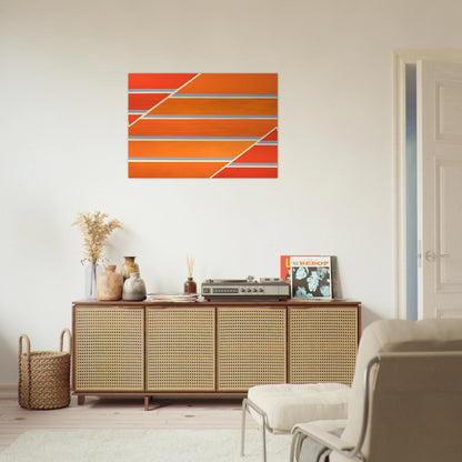 Orange Time - 1965 - Larry Zox Brushed Aluminum Print - 70x100 cm / 28x40 inches | Larry Zox Aluminum Print | Larry Zox Prints