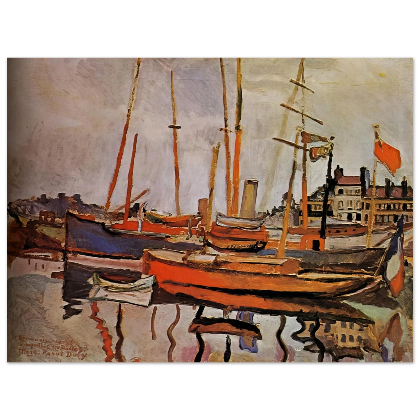 Raoul Dufy - THE PORT OF LE HAVRE 1906  75x100 cm / 30x40inches Fine Art Poster