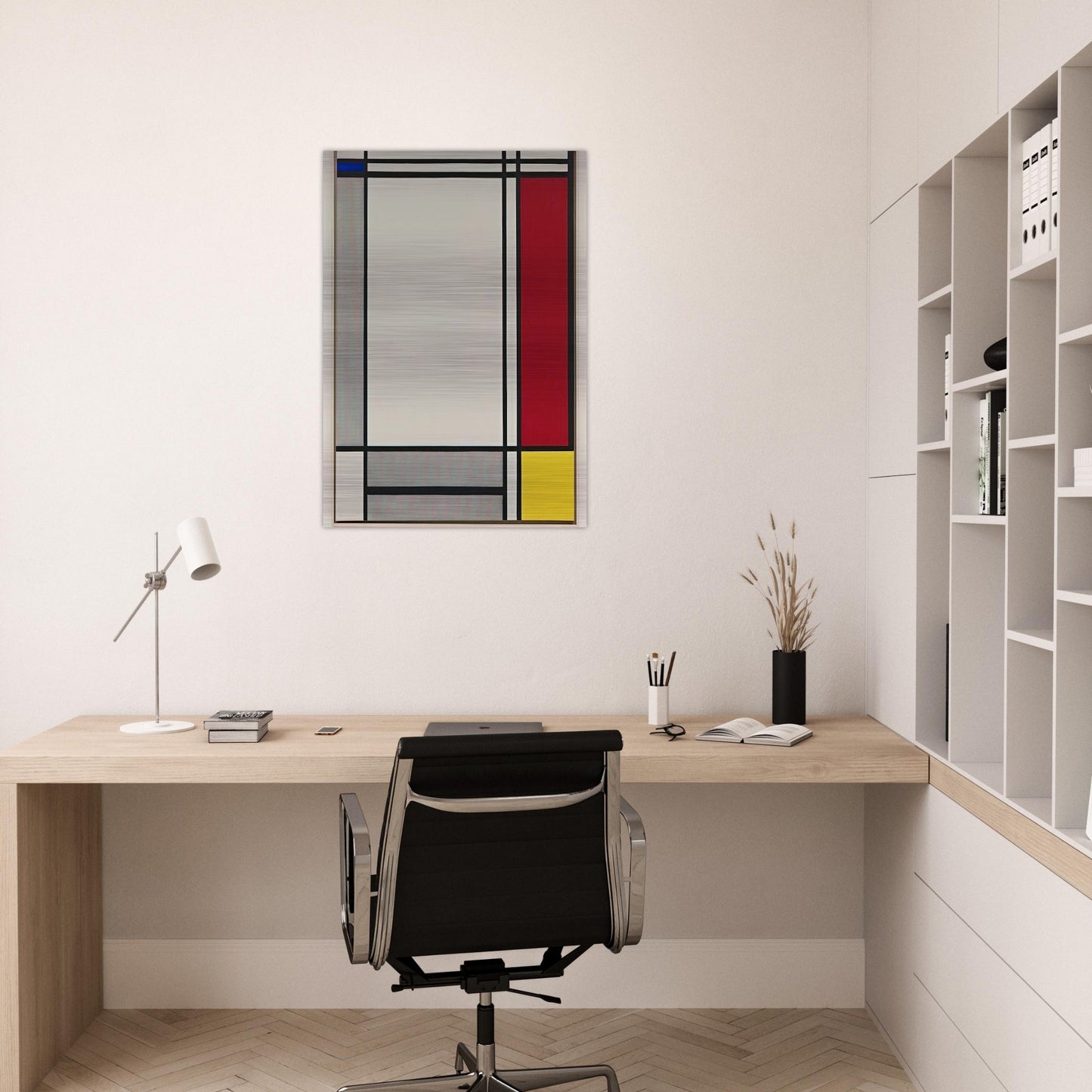 NON OBJECTIVE I 1964 - Roy Lichtenstein Brushed Aluminum Print - 70x100 cm / 28x40 inches | Roy Lichtenstein Aluminum Print | Roy Lichtenstein Prints