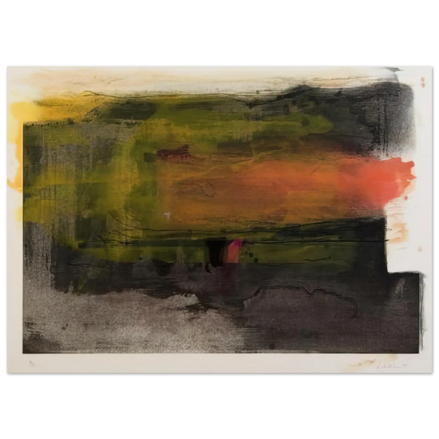 Helen Frankenthaler - Deep Sun - 1983 Wall art - 15x20 cm / 6x8 Inches - Fine Art Poster - -