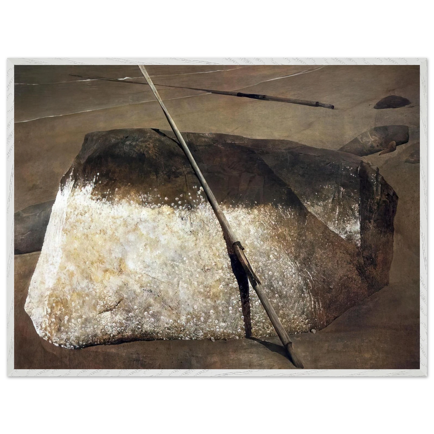 Andrew Wyeth - NOT DETECTED 38 Wall Art - 21x29.7 cm / 8x12" - Premium Wooden Framed Poster With Fine Art Paper-canvas - Wood frame