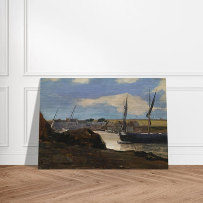 THE PORT OF MORGAT 1882 - Odilon Redon Brushed Aluminum Print - 70x100 cm / 28x40 inches | Odilon Redon Aluminum Print | Odilon Redon Prints