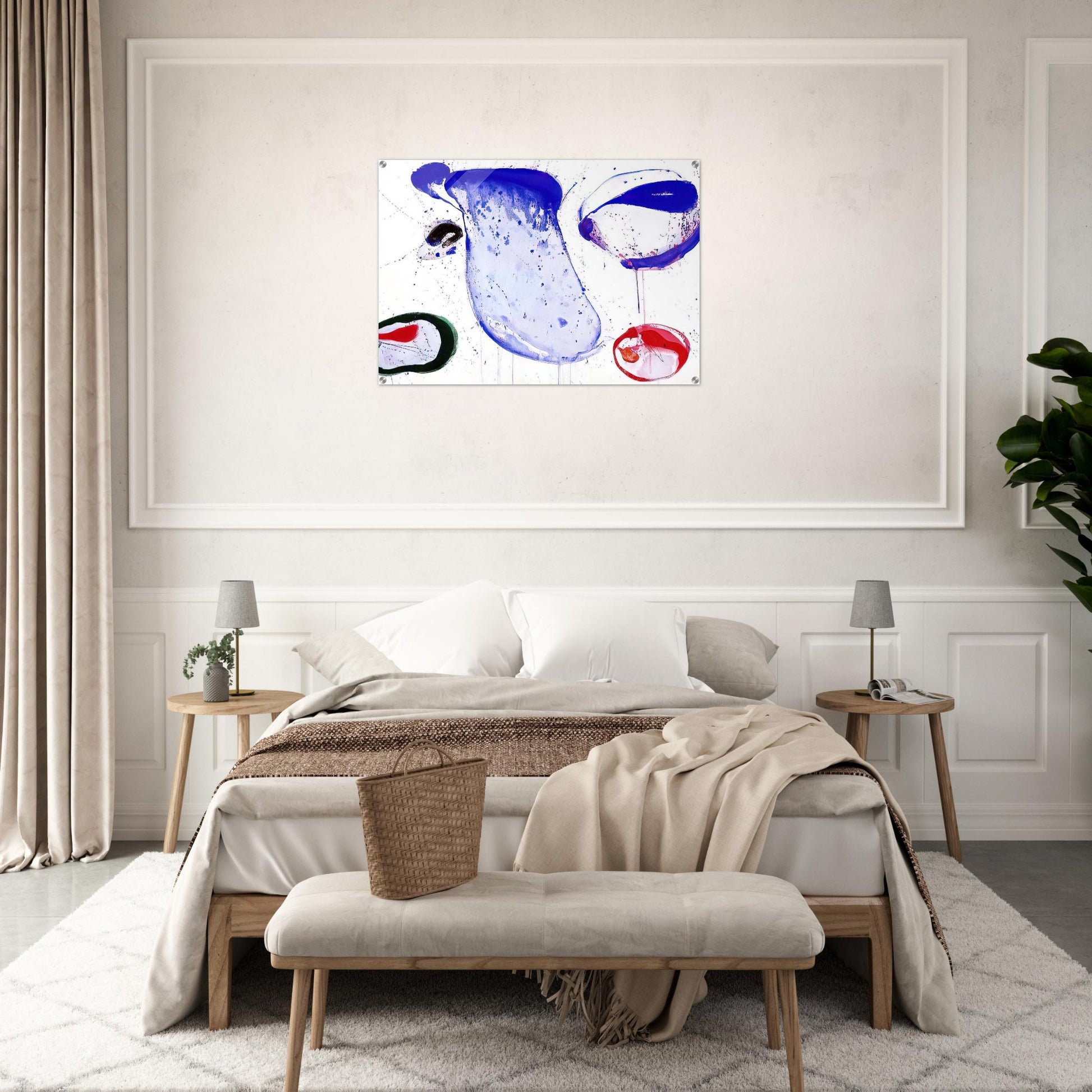 Blue 47 - Sam Francis Acrylic Print - 70x100 cm / 28x40″ inches