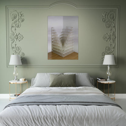 Title Corner piece #4 - Sol LeWitt Brushed Aluminum Print - 70x100 cm / 28x40 inches | Sol LeWitt Aluminum Print | Sol LeWitt Prints