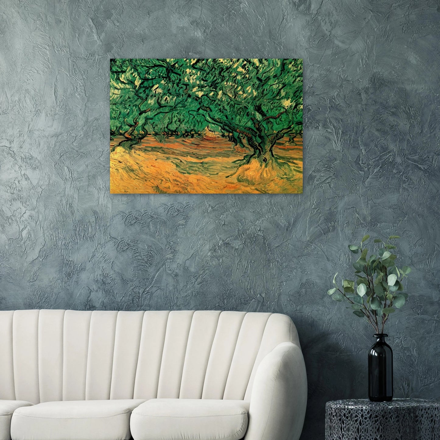 Olive Trees - Vincent van Gogh Brushed Aluminum Print - 70x100 cm / 28x40 inches | Vincent van Gogh Aluminum Print | Vincent van Gogh Prints