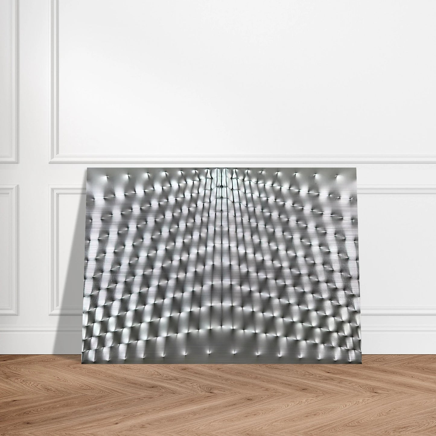 Superficie Argento - 1973 - Enrico Castellani Brushed Aluminum Print - 70x100 cm / 28x40 inches | Enrico Castellani Aluminum Print | Enrico Castellani Prints