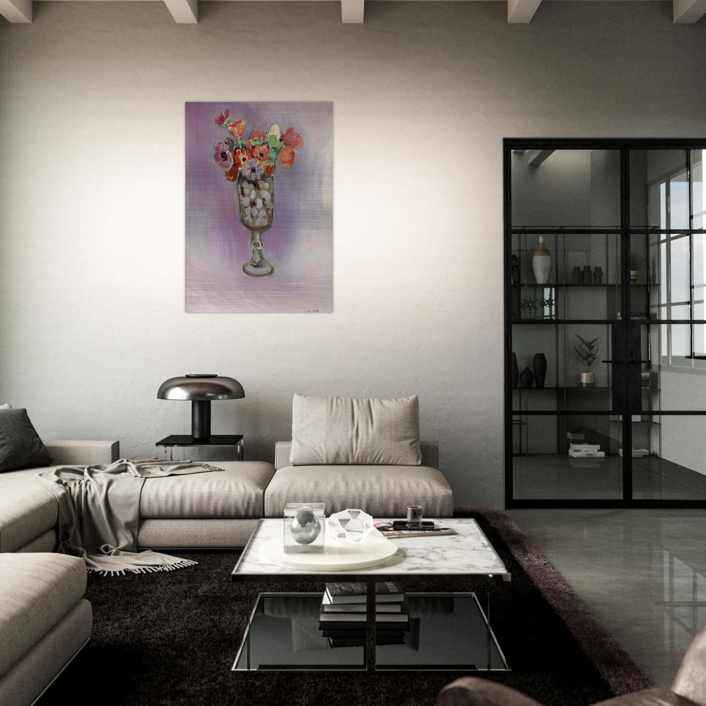 BOUQUET OF ANEMONES 1918 - Henri Matisse Brushed Aluminum Print - 70x100 cm / 28x40 inches | Henri Matisse Aluminum Print | Henri Matisse Prints