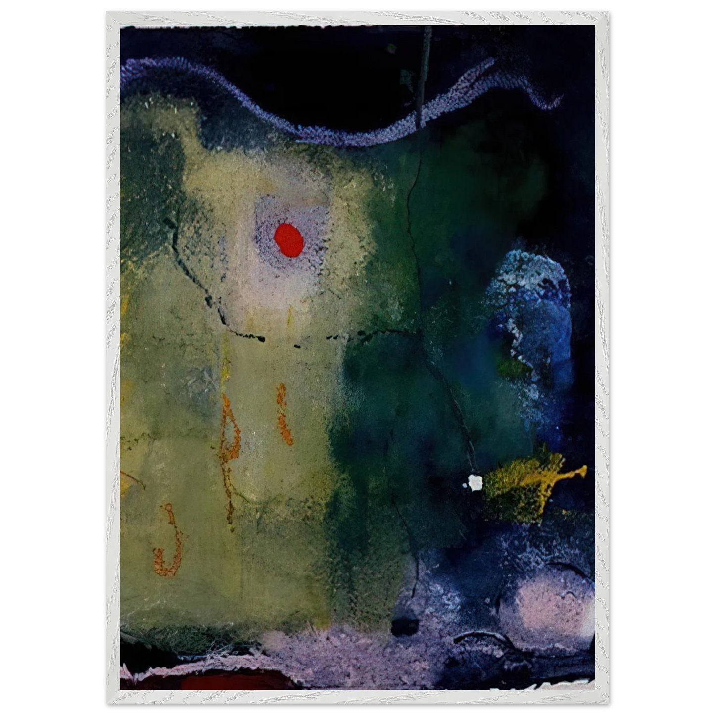 Helen Frankenthaler - The Other Side of the Moon - 1995 Wall art - A1 (59.4 x 84.1  cm) - Premium Wooden Framed Poster With Fine Art Paper-canvas - Black frame