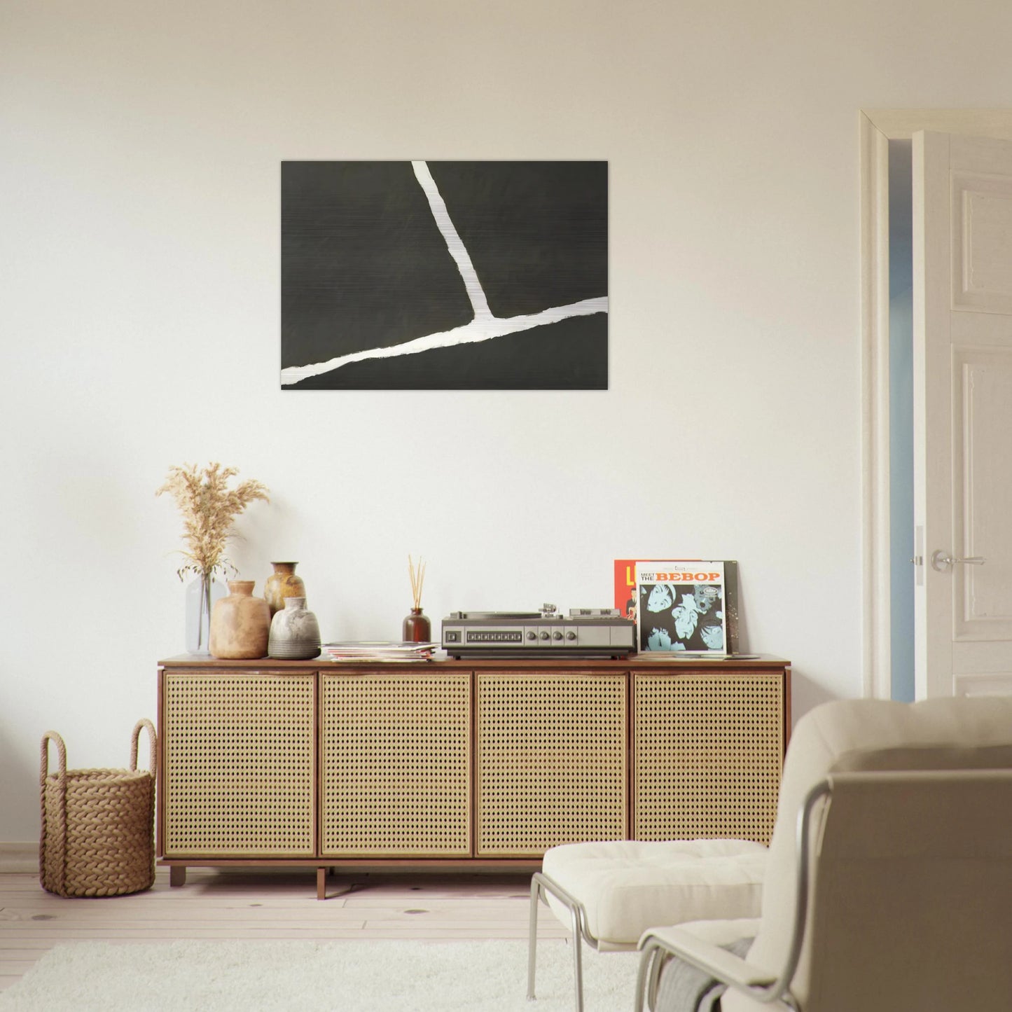 Krijtlijnen HV - 1977 - Ralston Crawford Brushed Aluminum Print - 70x100 cm / 28x40 inches | Ralston Crawford Aluminum Print | Ralston Crawford Prints