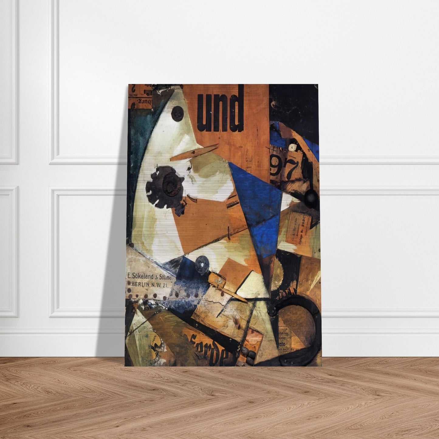 THE AND PICTURE 1919 - Kurt Schwitters Brushed Aluminum Print - 70x100 cm / 28x40 inches | Kurt Schwitters Aluminum Print | Kurt Schwitters Prints