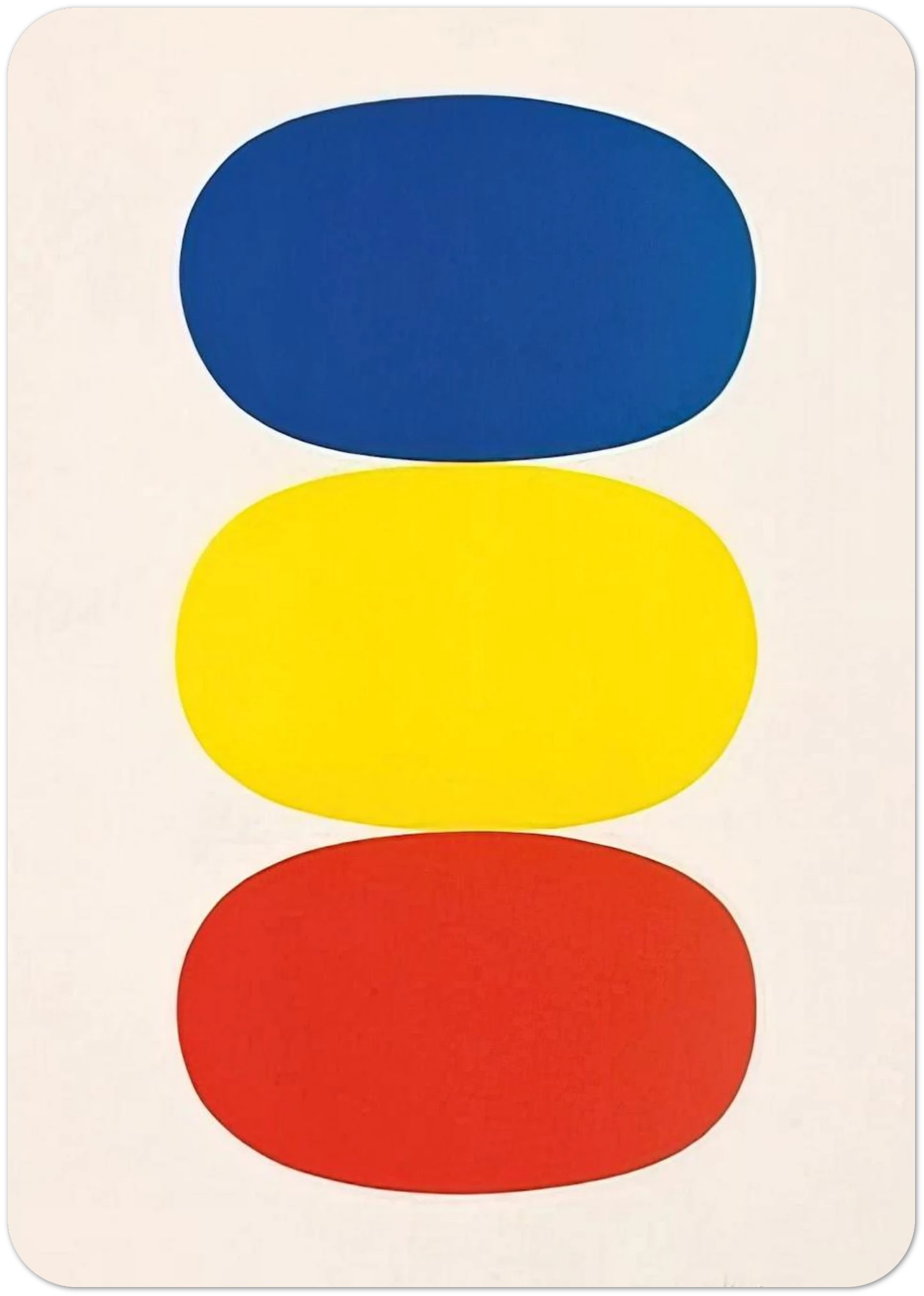 Blue and Yellow and Red-Orange By Ellsworth Kelly Pack of 10 Post Cards | Ellsworth Kelly Post Cards | A6 (10.5 x 14.8 cm) - 4.1 x 5.8 inches