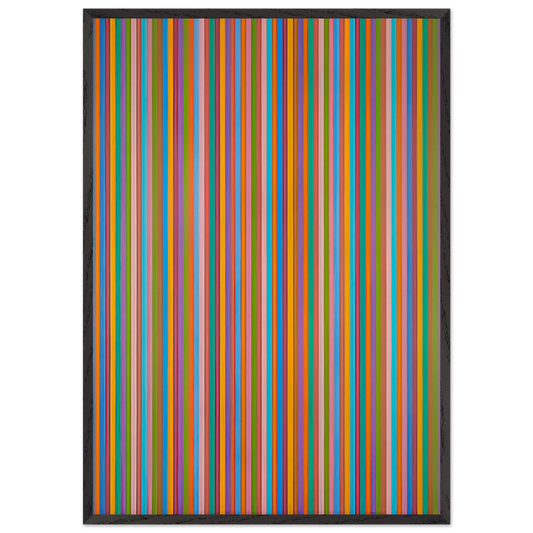 ECCLESIA 1985 - Bridget Riley 70x100 cm / 28x40 inches Framed Art Print – Black Wooden Frame