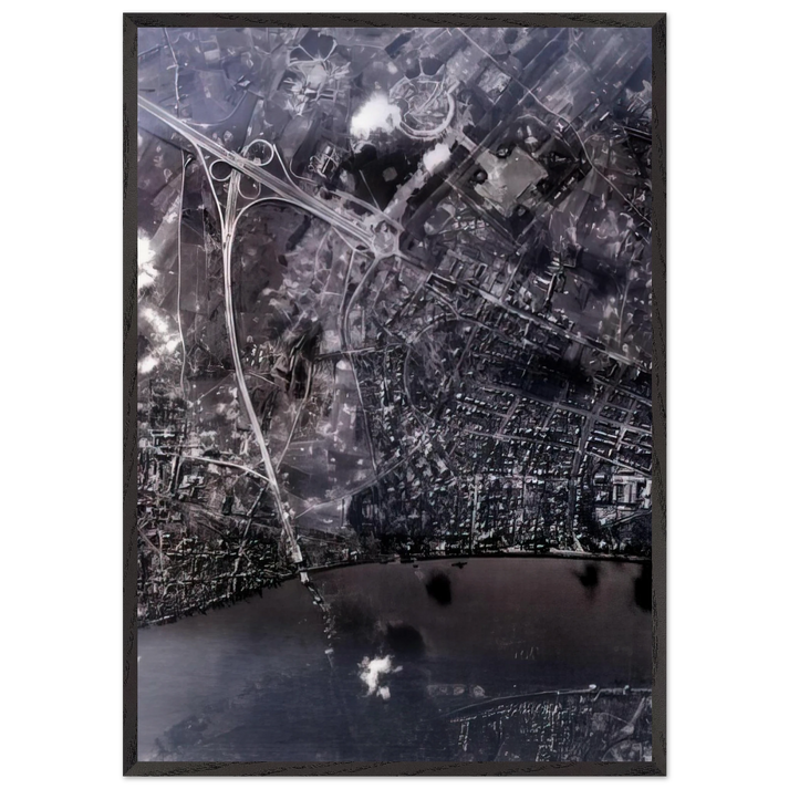 14 FEB 45 2002 - Gerhard Richter 70x100 cm / 28x40 inches Framed Art Print – Black Wooden Frame