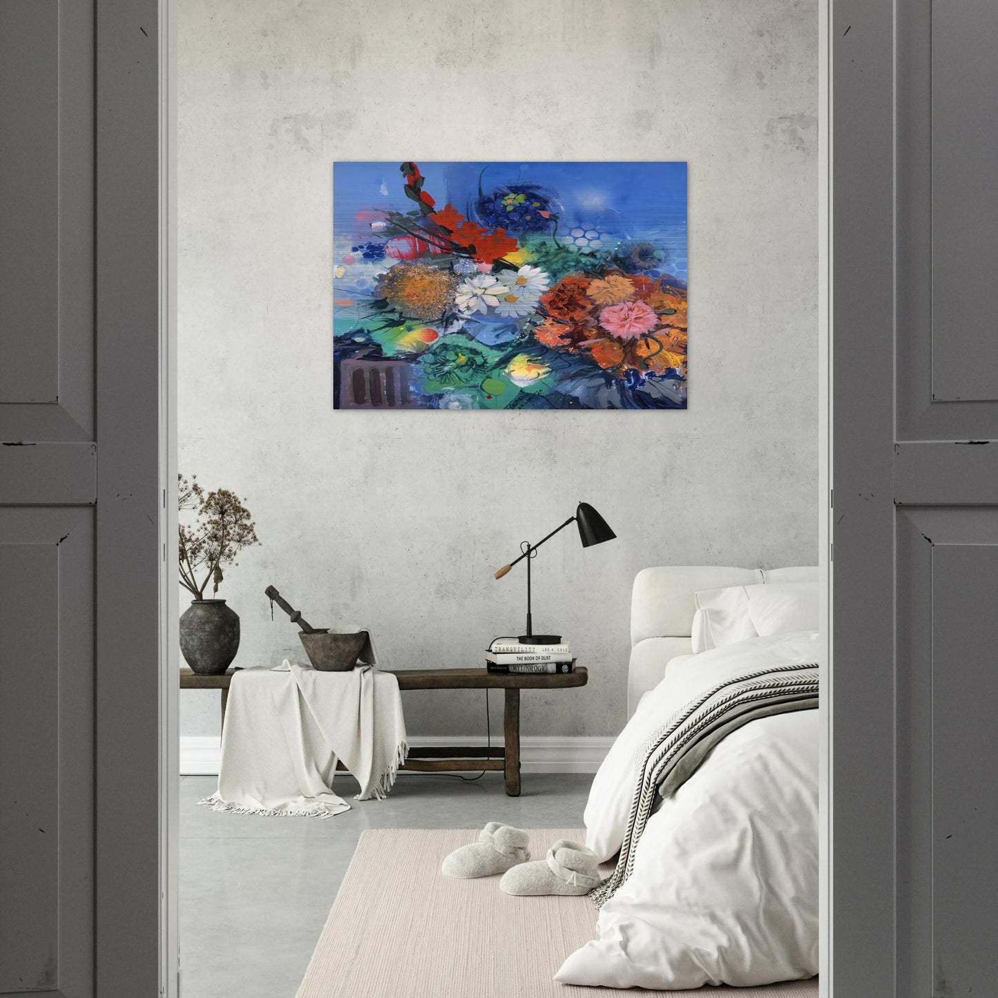 Flowers No. 2 - 1974 - Gebre Kristos Desta Brushed Aluminum Print - 70x100 cm / 28x40 inches | Gebre Kristos Desta Aluminum Print | Gebre Kristos Desta Prints