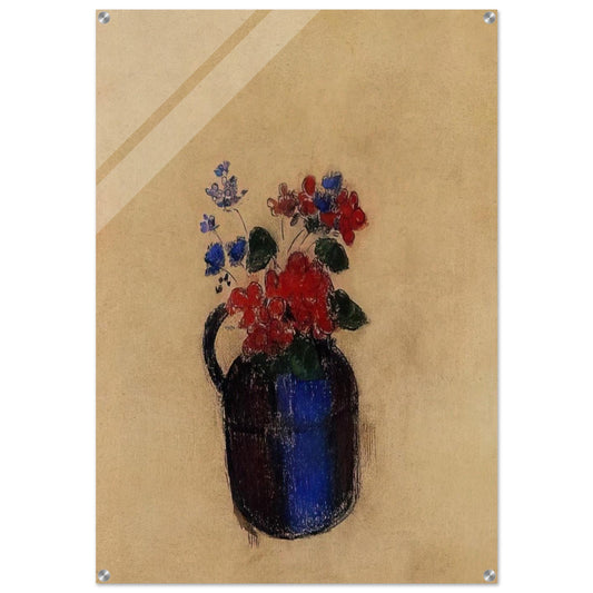 SMALL BOUQUET IN A PITCHER - Odilon Redon Acrylic Print - 70x100 cm / 28x40″ inches