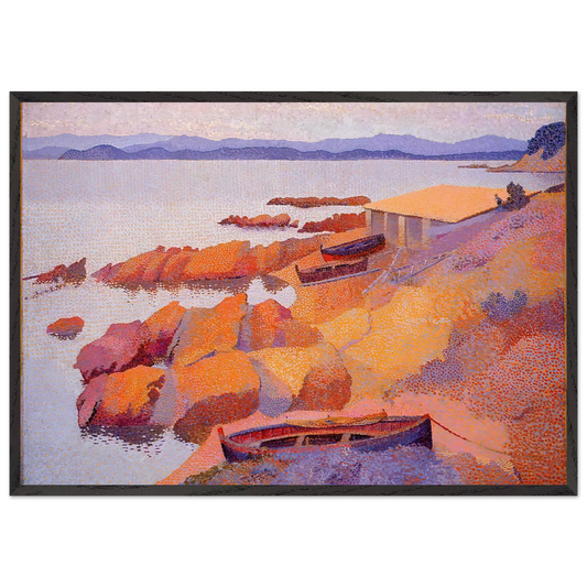 Coast Near Antibes - Henri-Edmond Cross 70x100 cm / 28x40 inches Framed Art Print – Black Wooden Frame