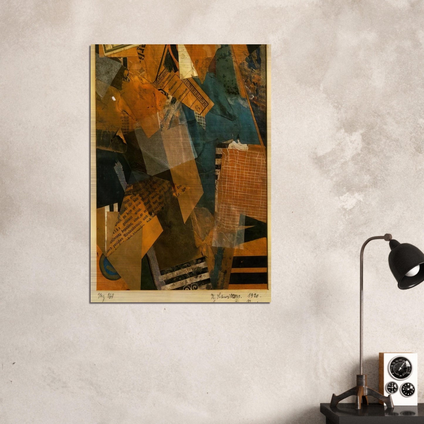 FORMS IN SPACE 1920 - Kurt Schwitters Brushed Aluminum Print - 70x100 cm / 28x40 inches | Kurt Schwitters Aluminum Print | Kurt Schwitters Prints