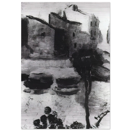 LLANE BEACH CADAQUES - Salvador Dali Brushed Aluminum Print - 70x100 cm / 28x40 inches | Salvador Dali Aluminum Print | Salvador Dali Prints