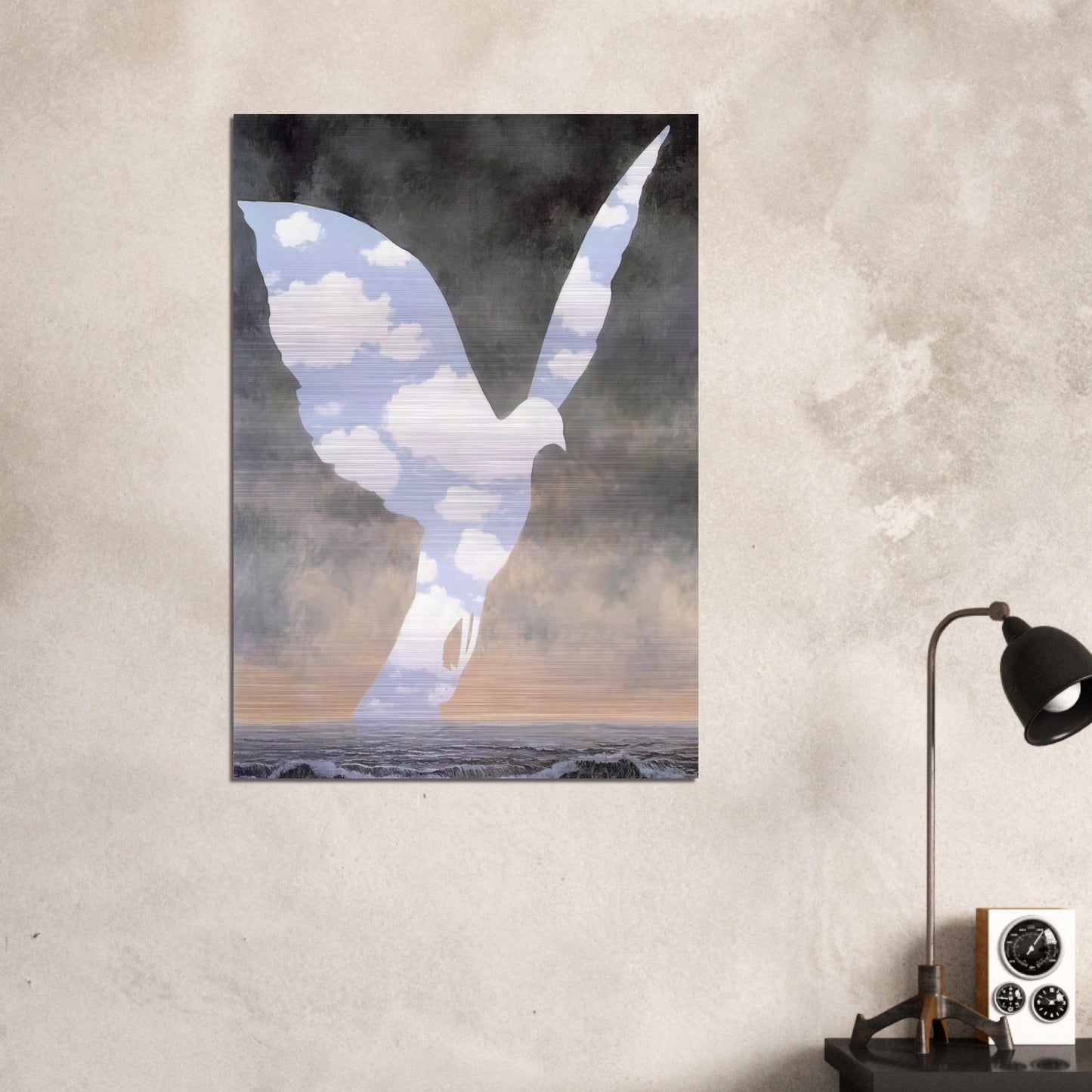 THE BIG FAMILY 1963 - Rene Magritte Brushed Aluminum Print - 70x100 cm / 28x40 inches | Rene Magritte Aluminum Print | Rene Magritte Prints