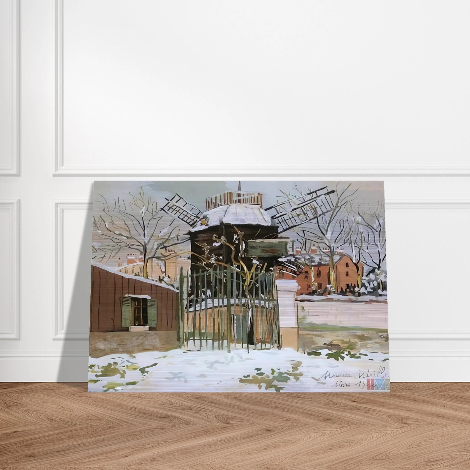 MOULIN DE LA GALETTE 2 - Maurice Utrillo Brushed Aluminum Print - 70x100 cm / 28x40 inches | Maurice Utrillo Aluminum Print | Maurice Utrillo Prints