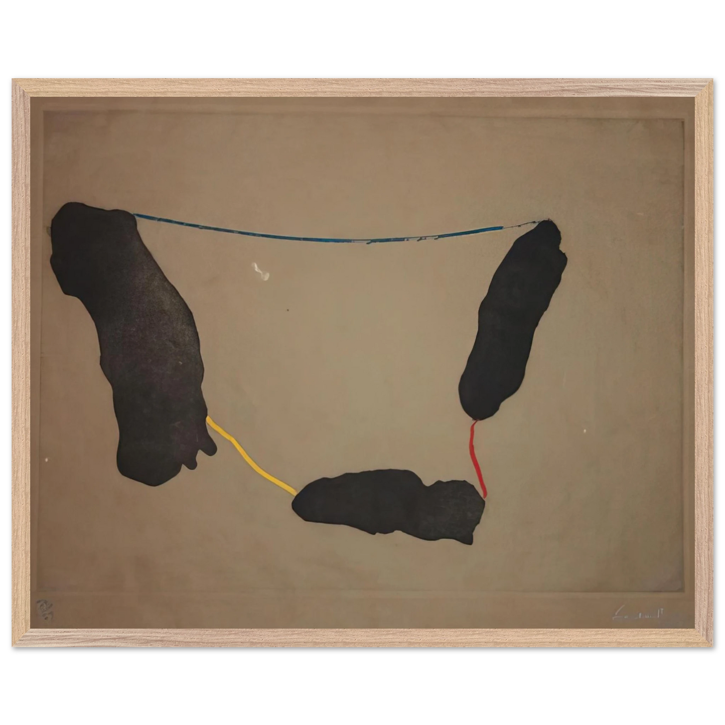 Helen Frankenthaler - Connected By Joy - 1973 Wall art - 60x80 cm / 24x32 inches - Premium Wooden Framed Poster With Fine Art Paper-canvas - White frame