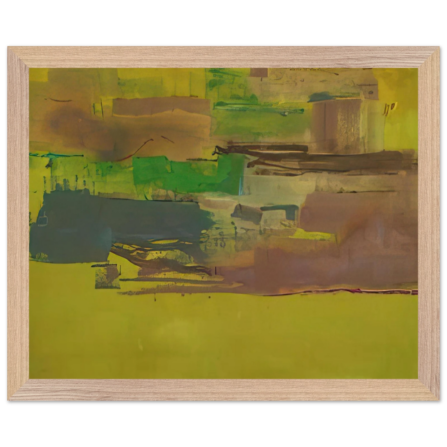 Helen Frankenthaler - August Deep - 1978 Wall art - 27x35 cm / 11x14 inches - Premium Wooden Framed Poster With Fine Art Paper-canvas - White frame