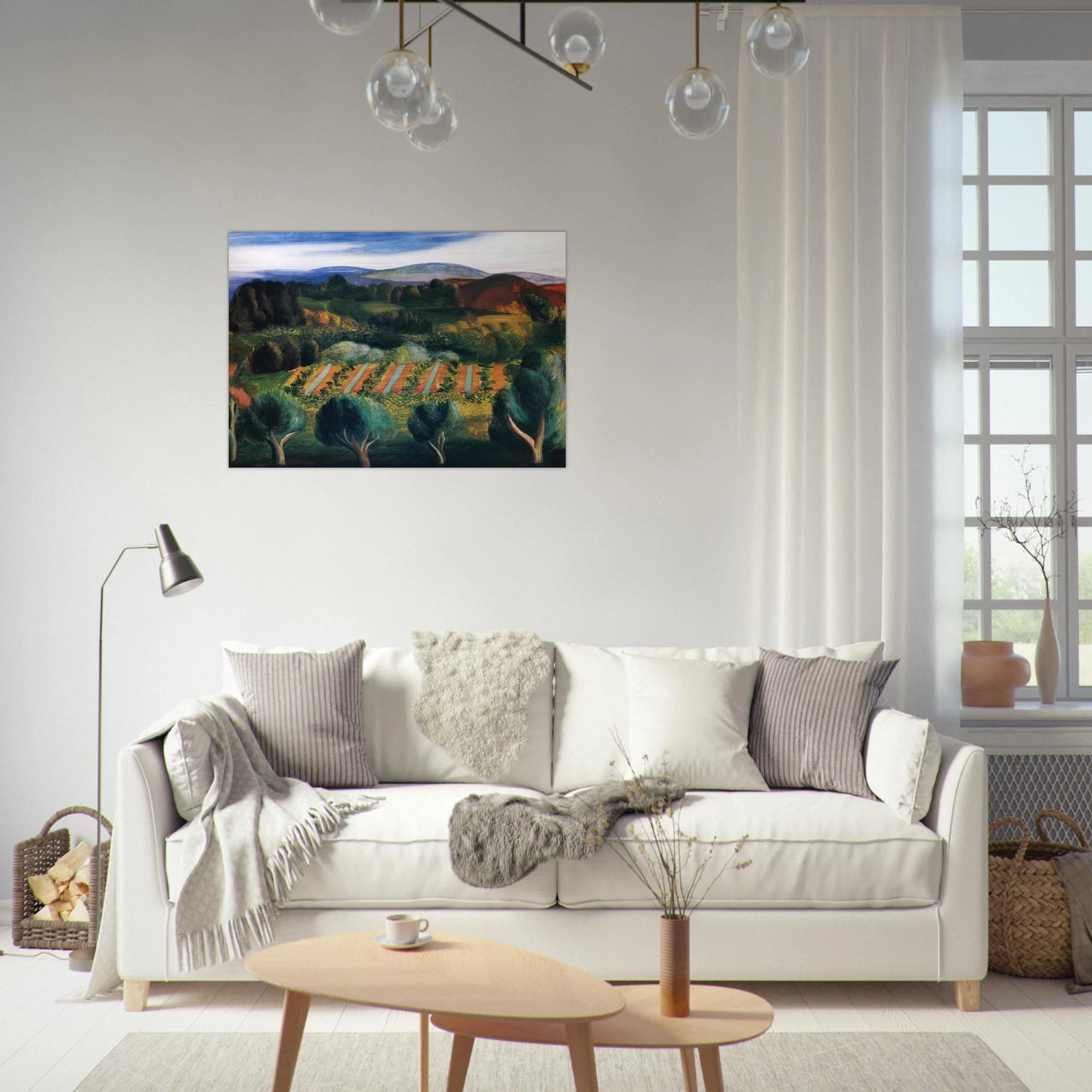 PROVENCE LANDSCAPE 1918 - Moise Kisling Brushed Aluminum Print - 70x100 cm / 28x40 inches | Moise Kisling Aluminum Print | Moise Kisling Prints
