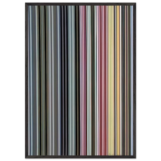 Alice Tully Hall Sampler - 1961 - Gene Davis 70x100 cm / 28x40 inches Framed Art Print – Black Wooden Frame