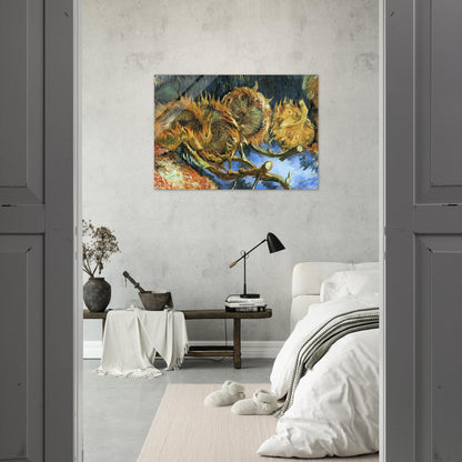 Still Life with Four Sunflowers - Vincent van Gogh Acrylic Print - 70x100 cm / 28x40″ inches