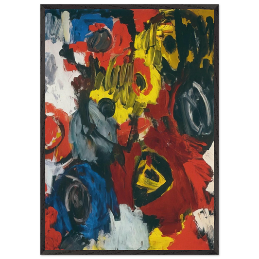 Furioso - 1963 - Ernst Wilhelm Nay 70x100 cm / 28x40 inches Framed Art Print – Black Wooden Frame