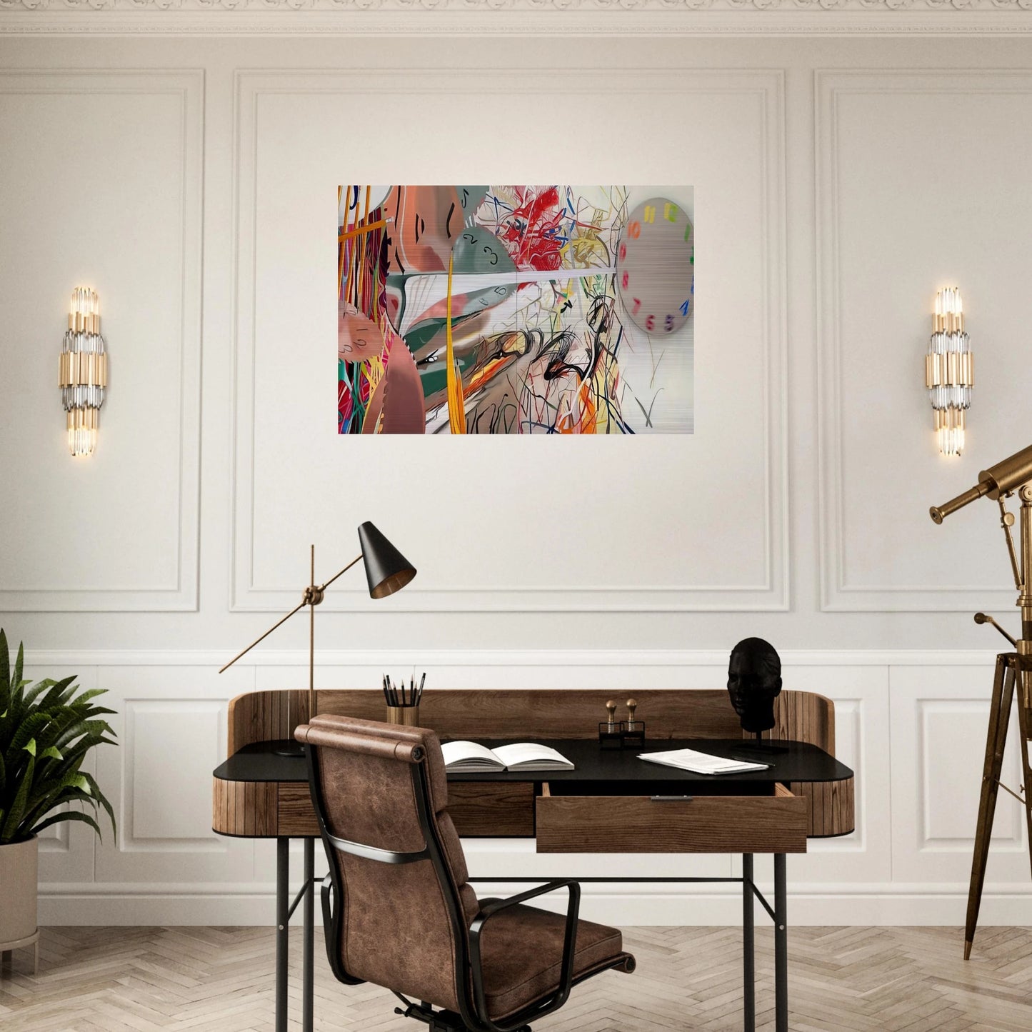 Time Stops the Face Continues - James Rosenquist Brushed Aluminum Print - 70x100 cm / 28x40 inches | James Rosenquist Aluminum Print | James Rosenquist Prints