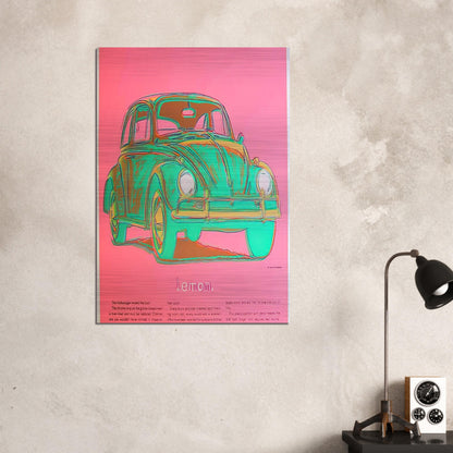 Volkswagen - Andy Warhol Brushed Aluminum Print - 70x100 cm / 28x40 inches | Andy Warhol Aluminum Print | Andy Warhol Prints