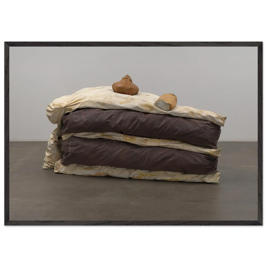 FLOOR CAKE 1962 - Claes Oldenburg 70x100 cm / 28x40 inches Framed Art Print – Black Wooden Frame