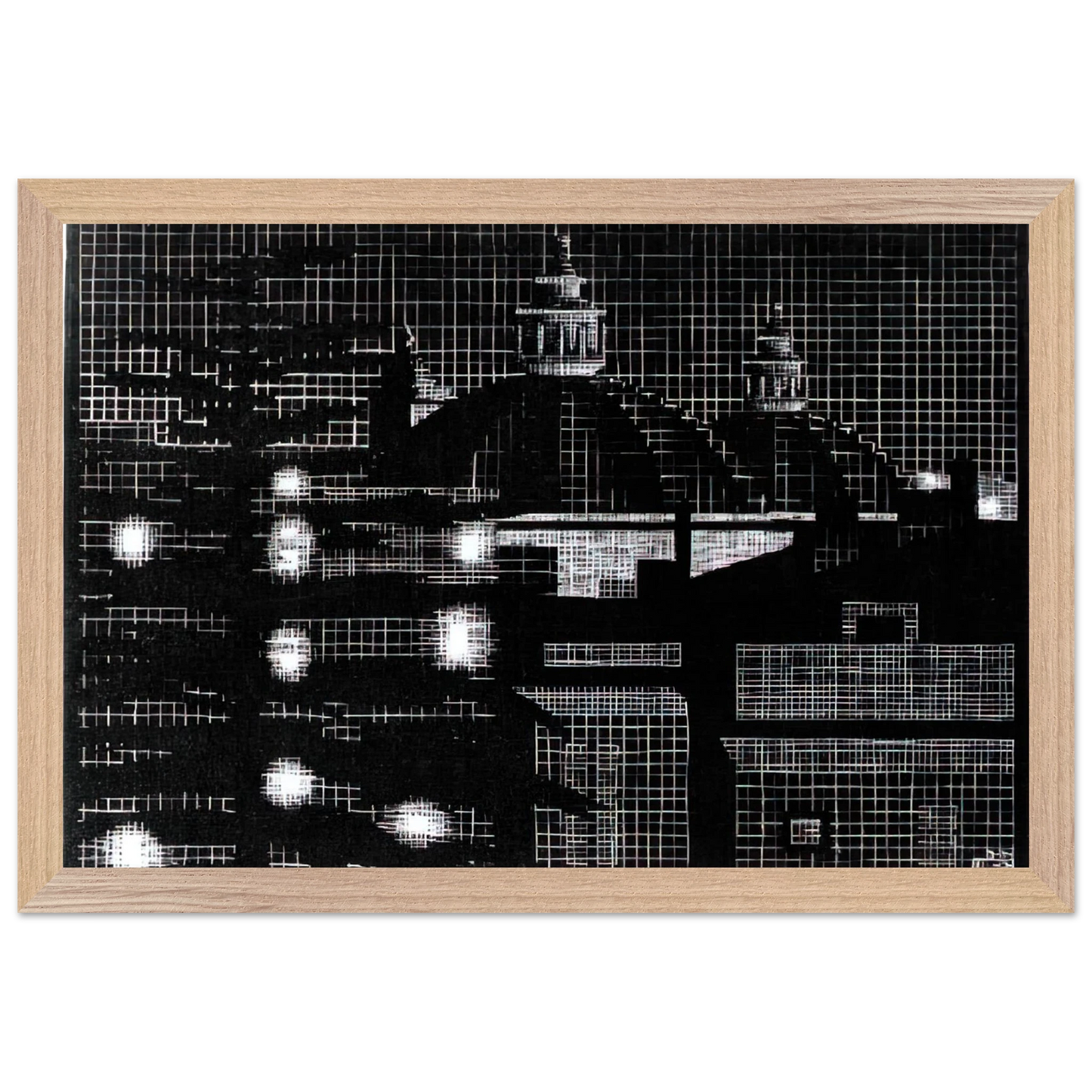 MC Escher - NOCTURNAL ROME 5 Wall Art - 30x40 cm / 12x16 inches - Fine Art Poster-canvas - -