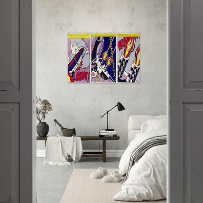 AS I OPENED FIRE 1964 - Roy Lichtenstein Acrylic Print - 70x100 cm / 28x40″ inches | Roy Lichtenstein Wall Art | Roy Lichtenstein Prints