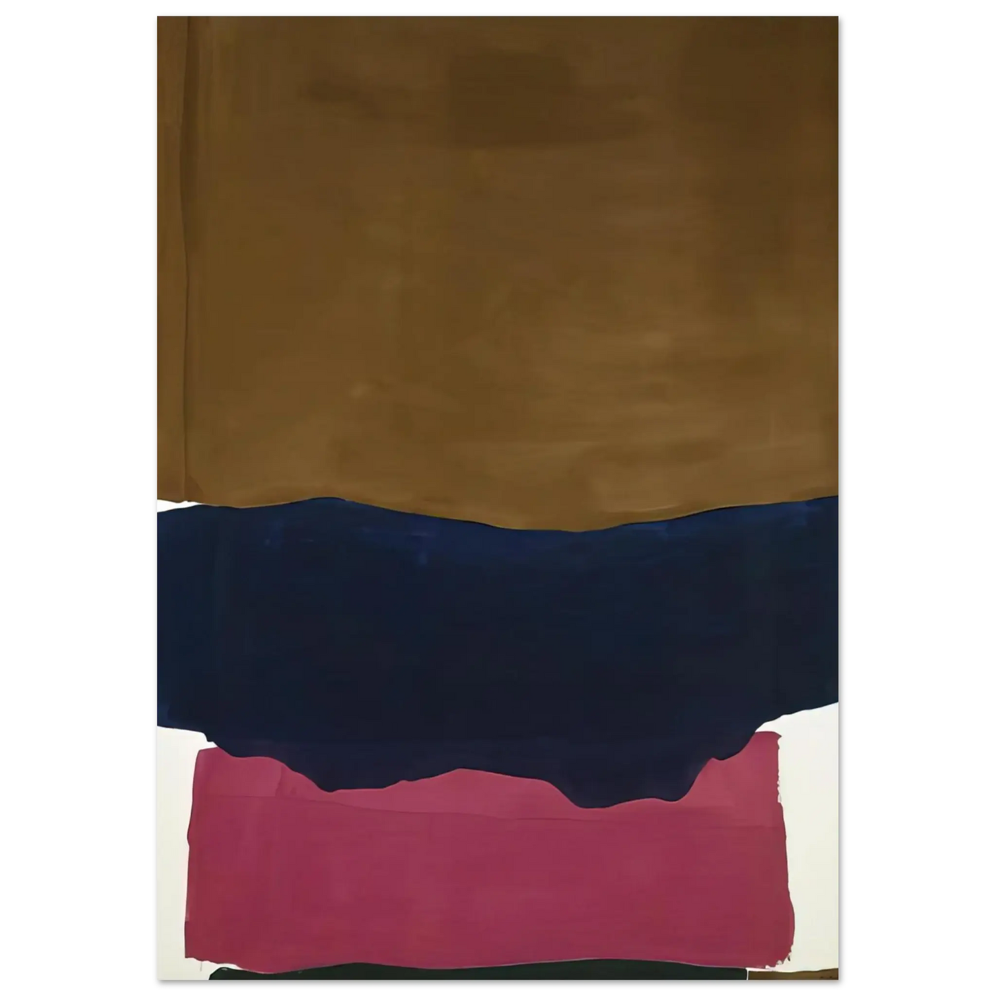 Helen Frankenthaler - Indian Summer - 1967 Wall art - 45x60 cm / 18x24 Inches - Premium Wooden Framed Poster With Fine Art Paper - Wood frame