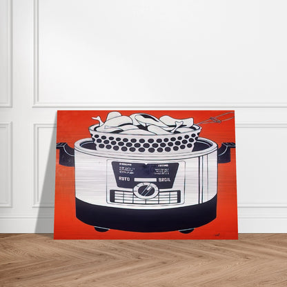 ROTO BROIL 1961 - Roy Lichtenstein Brushed Aluminum Print - 70x100 cm / 28x40 inches | Roy Lichtenstein Aluminum Print | Roy Lichtenstein Prints