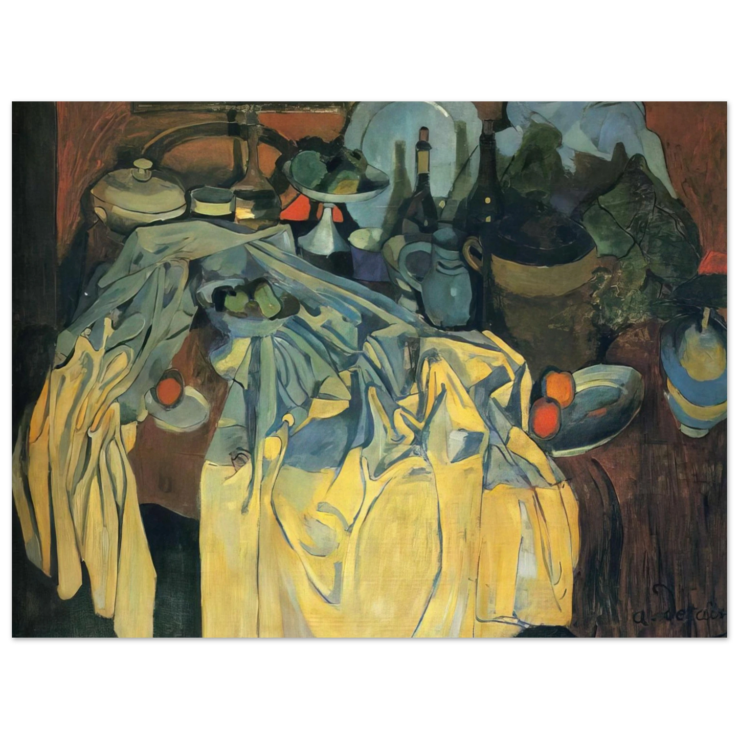 Andre Derain - STILL LIFE ON THE TABLE 1904  75x100 cm / 30x40inches Fine Art Poster