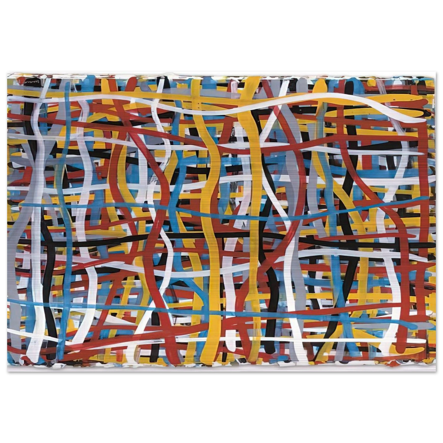 Irregular Vertical and Horizontal Bands of Color Superimposed - Sol LeWitt Brushed Aluminum Print - 70x100 cm / 28x40 inches | Sol LeWitt Aluminum Print | Sol LeWitt Prints